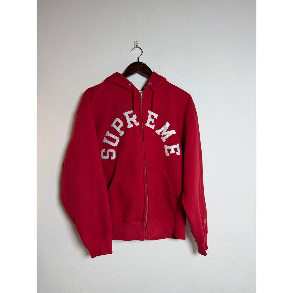 Supreme Champion arc logo Zip Up Hooded Sweatshirt
